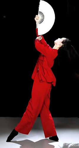 成人借酒舞蹈服现代舞红色喜庆开场舞秧歌演出服扇子舞何老师同款