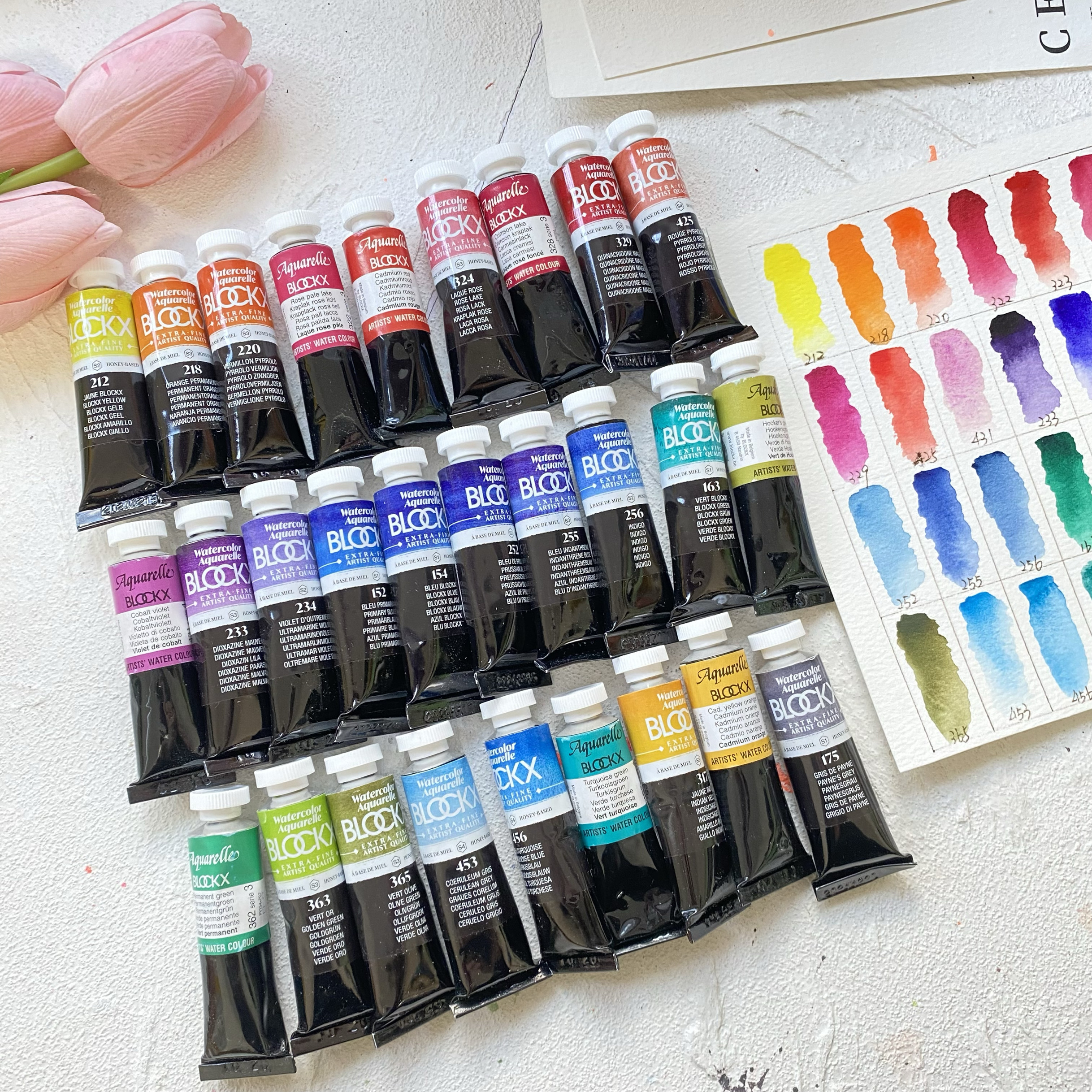 比利时BLOCKX艺术家级手工传统水彩颜料分装大师级透明水彩