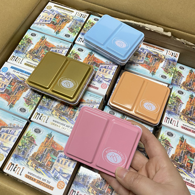 现货！波兰进口RS水彩颜料迷你盒限定款马卡龙色金色半块固体2025