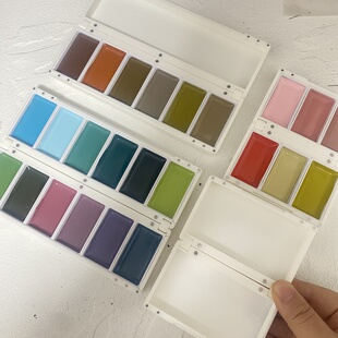 吴竹颜料收纳盒3d打印便携旅行折叠颜料盒