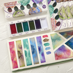 日本吴竹2025新分层5色固体水彩颜料分装分离色正装大师级