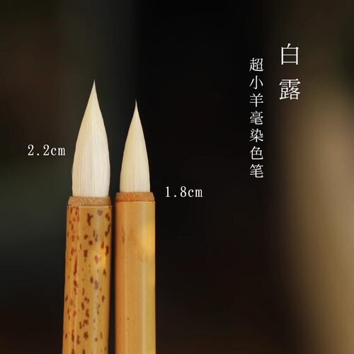 白露超小号羊毫染色毛笔国画水彩绘画初学者入门毛笔没骨画水彩笔