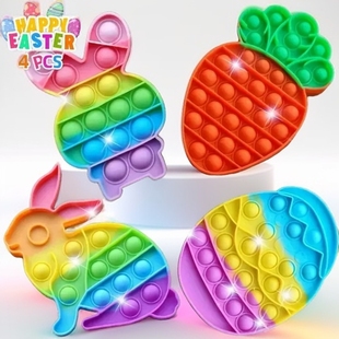  复活节兔子鸡蛋灭鼠先锋按按乐 胡萝卜益智解压泡泡乐减压玩具
