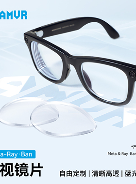 AMVR定制镜片Meta-RayBan2雷朋AI眼镜镜片