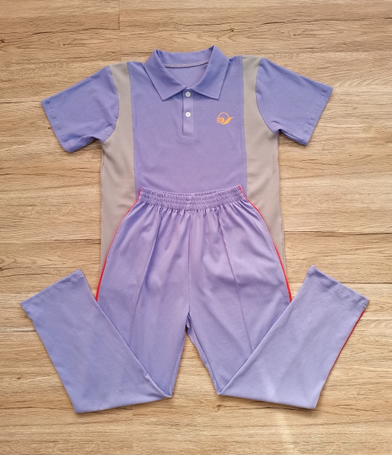 天资校服 潮州潮安沙溪宝山中学新款紫色中学生夏服秋冬加绒加棉