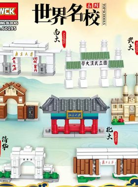 乐玩60195世界名校系列著名代表建筑拼插积木儿童手工六一节玩具