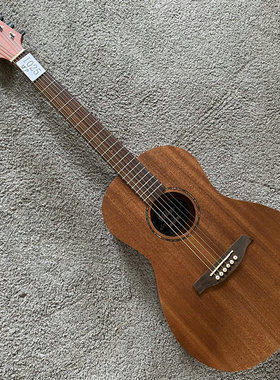 英国品牌Vintage木吉他 38寸Parlor桶形全桃花心箱体20品台产样品