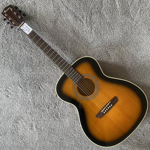 Rosen卢森民谣吉他 40英寸云杉木面板OM桶形 入门练习琴 库存特价