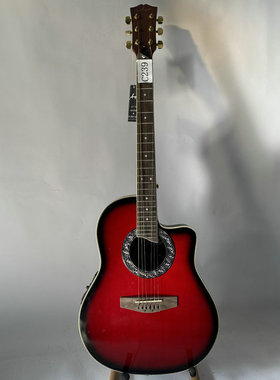 胶背吉他Ovation款式奥威逊版 电箱龟壳民谣木吉他樱花瑕疵装饰品