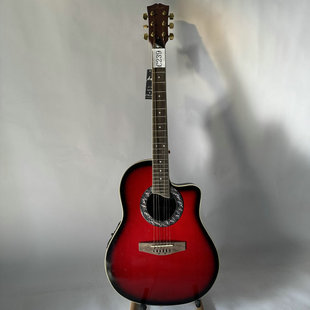 胶背吉他Ovation款式奥威逊版 电箱龟壳民谣木吉他樱花瑕疵装饰品