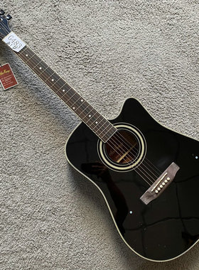Epiphone改标 41英寸民谣吉他 黑色20品木吉他 入门练习琴 特价