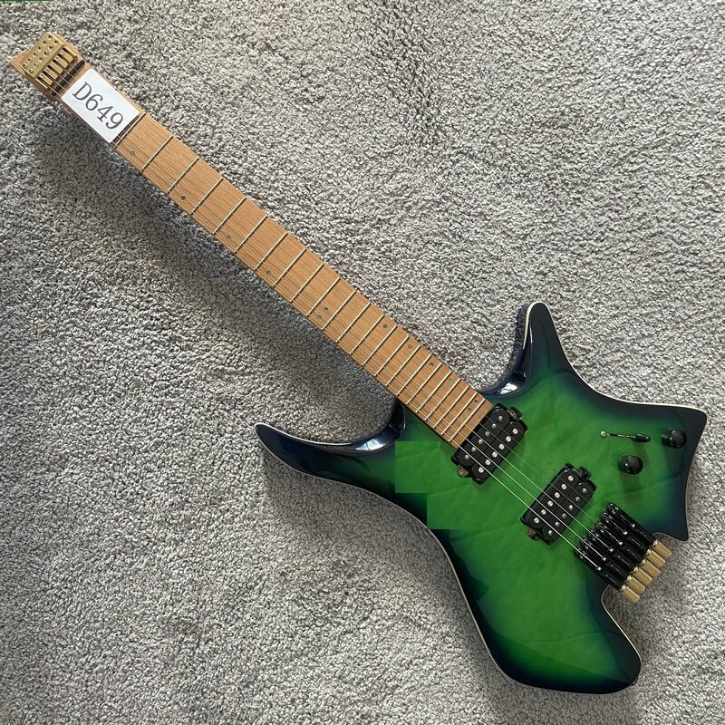 便携无头电吉他6弦双切单 烤枫木琴颈+指板桤木琴体 品牌挡标微瑕