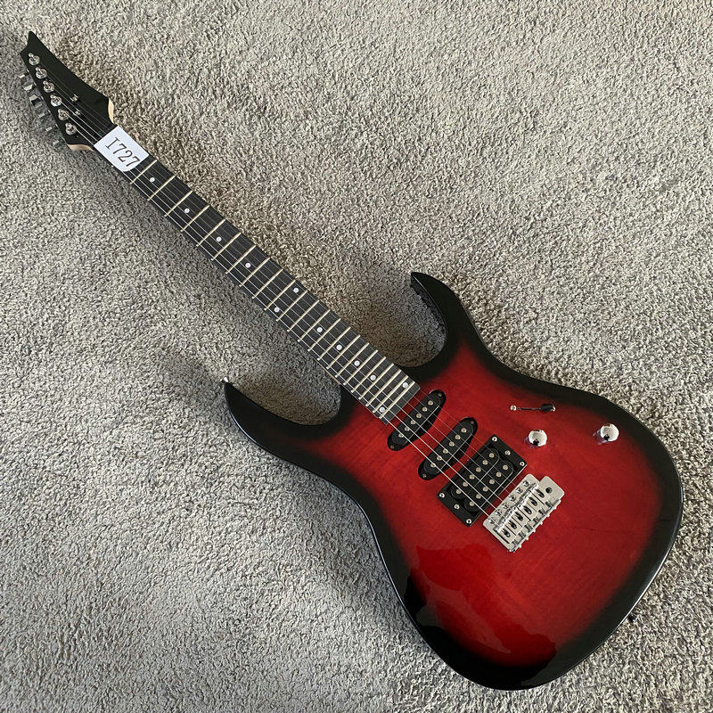 外贸 电吉他24品 红色虎纹 OEM无标练习琴 170款式 单摇 练习培训