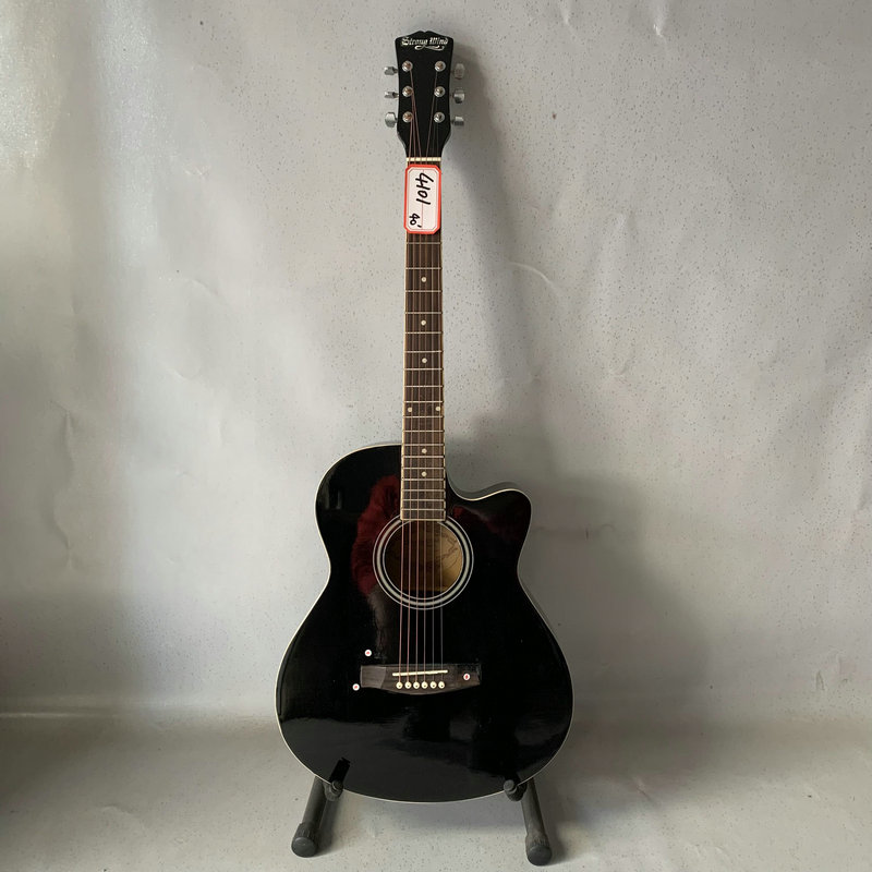 装饰吉他  Strong wind 40英寸 黑色椴木合板  民谣木吉他 瑕疵品
