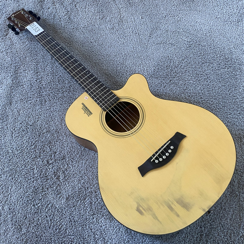 库存特价云杉木合板木吉他Rosen