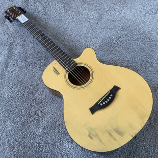 库存微瑕品 ROSEN卢森木吉他 40英寸初学入门琴 云杉木+桃花心木