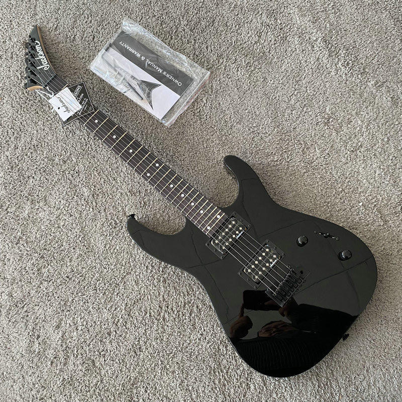 24品 小双摇电吉他亮黑 杰克逊Jackson JS12 金属摇滚 练习进阶琴