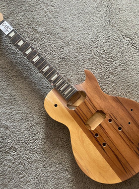 LP电吉他 半成品吉他琴体+琴颈 22品LP Standard桃花心木单板 DIY