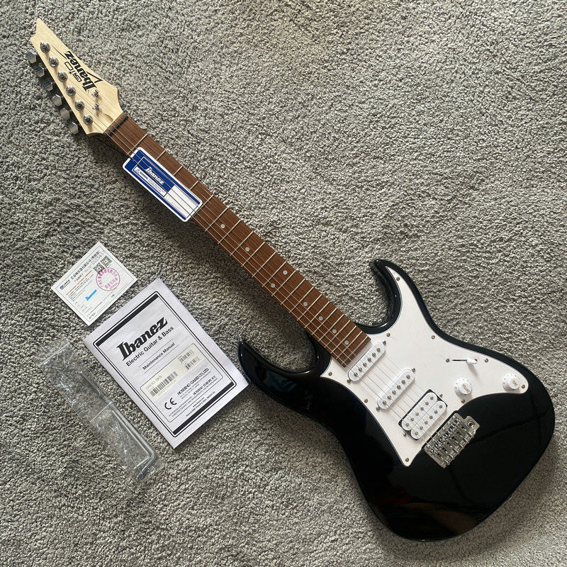 Ibanez依班娜电吉他 学生初学入门单摇吉他黑色 SSH拾音器GRX40新