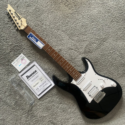 Ibanez依班娜电吉他 学生初学入门单摇吉他黑色 SSH拾音器GRX40新