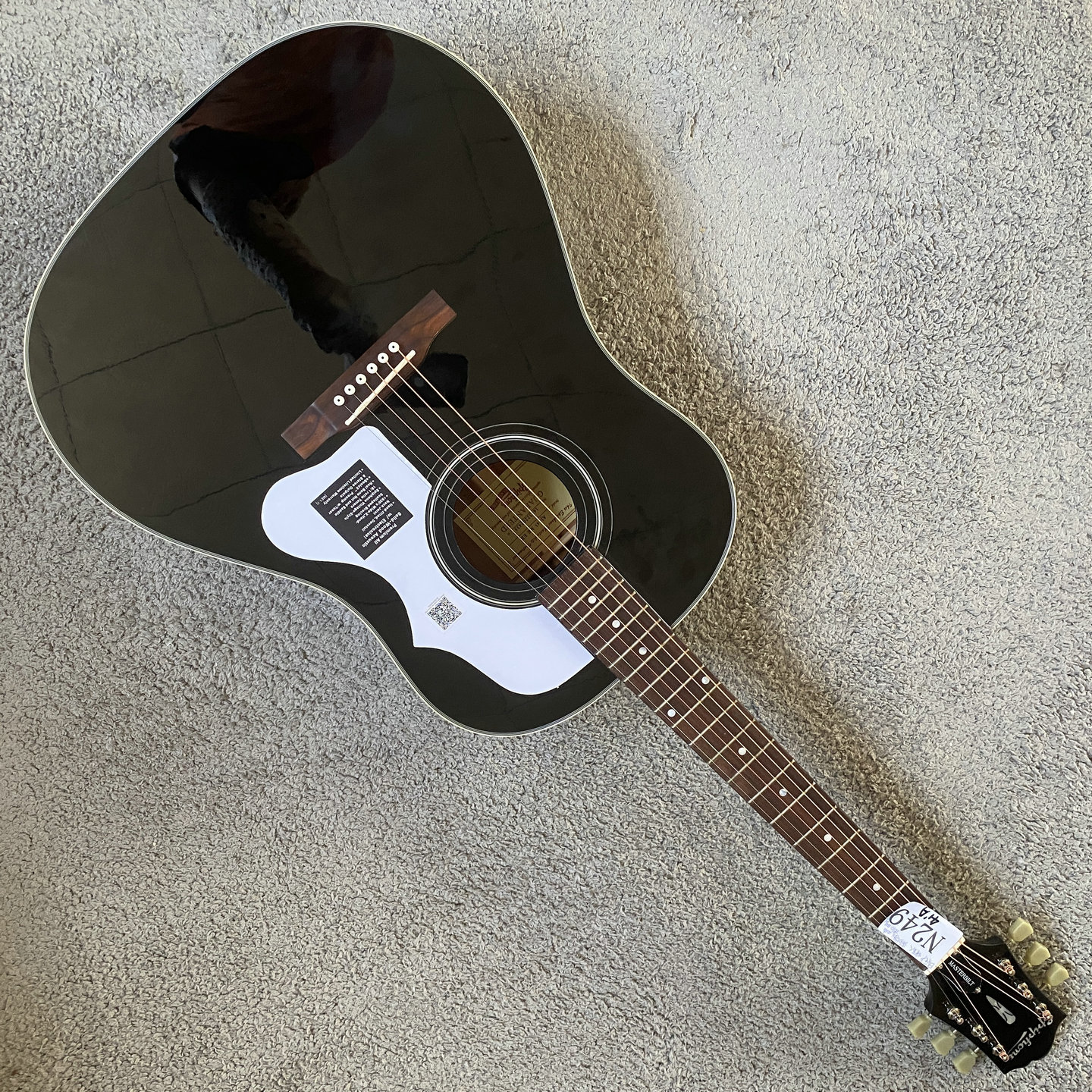 Epiphone AJ45全单板电箱吉他 41英寸黑色全单板木吉他正品尾单琴