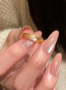 钛钢不掉色个性百搭素圈