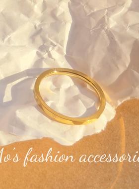 钛钢戒指轻奢高级感素圈