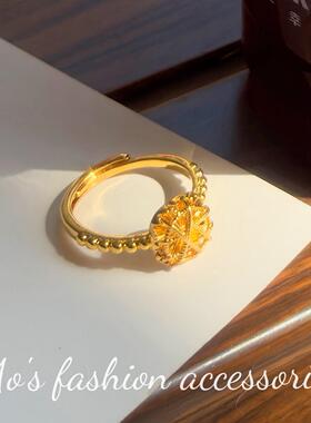 开口钛钢戒指拉丝方糖