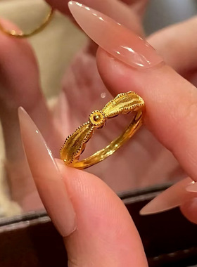 钛钢不掉色轻奢高级感蝴蝶戒指