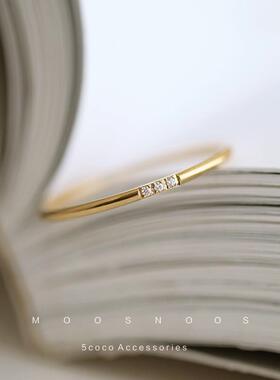 高保色简约小众锆石戒指