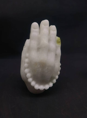 中式禅意佛系佛手蓝田玉石雕刻桌面摆件微景观装饰小众礼品礼物