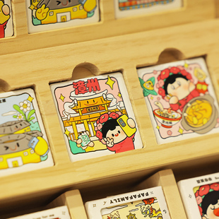 可爱卡通冰箱贴陶瓷旅游纪念品福建漳州土楼四果汤古城古厝伴手礼