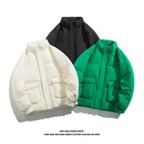 6626-P190基础款冬季男士纯色简约80白鸭羽绒服潮牌加厚保暖外套，男装羽绒服，电商C309A