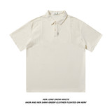 白底G5309-P4894%聚酯纤维6%氨纶25夏季新款袖口拼接短袖polo衫，男装T恤，电商C309A