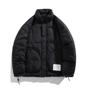 冬装日系纯色基础款简约轻薄情侣羽绒服保暖外套 QY012-P160图片