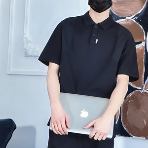G5309-P48 94%聚酯纤维6%氨纶 25夏季新款袖口拼接短袖polo衫图片