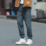 N9938-P50春夏男简约复古九分牛仔裤时尚修身直筒显瘦显高锥9分裤，男装牛仔裤，电商C309A