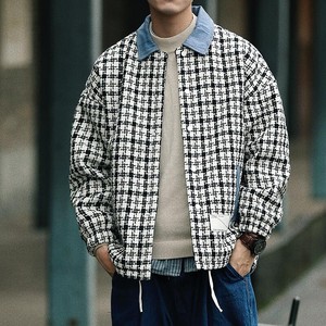 MY2166-P80 冬季新款男士日系格子棉衣外套加棉潮牌棉服外套图片
