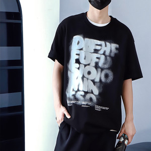 T310-P38 棉 280g 美式复古潮牌嘻哈短袖夏季新款重磅T恤男图片