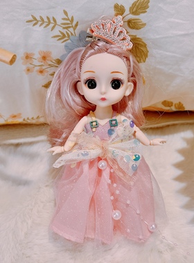 8分jd17厘米嘟嘴娃娃组合套装衣服可换装可爱公主过家家女孩玩具