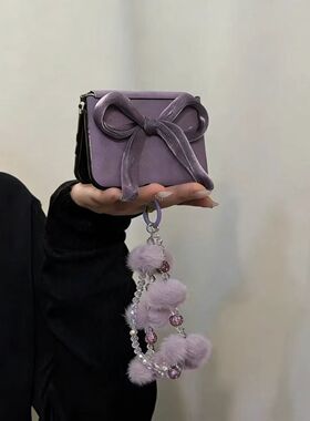 ins蕾丝蝴蝶结适用华为PuraX手机壳小米MIXFlip2折叠findN3flip腕带壳中轴保护razr60手提链荣耀2折叠防摔壳