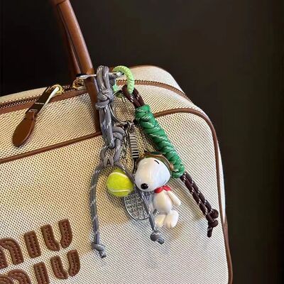 原创设计飞行员Snoopy史努比miu风编织绳挂件包包配饰