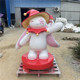 新年兔子大型雕塑摆件2023春节吉祥物卡通商场房地产广场装 饰美陈