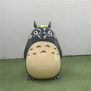 大型龙猫公仔卡通雕塑树脂玻璃钢动物形象模具美陈摆件可爱动漫