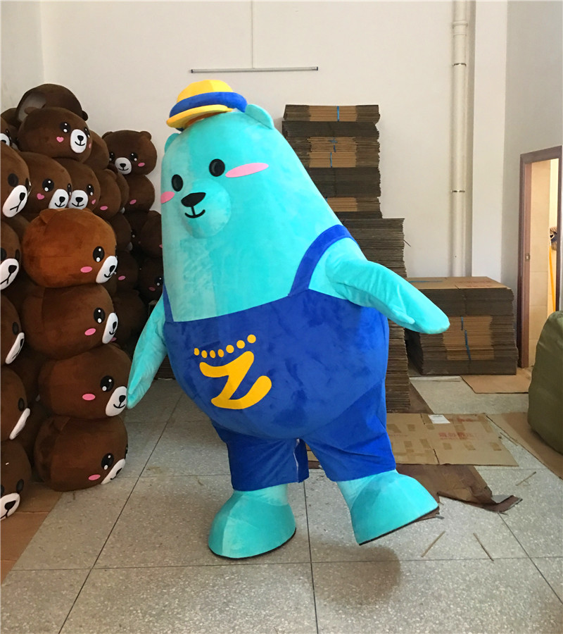小熊卡通人偶服装毛绒玩偶服活动表演道具服开业庆典活动玩偶服装