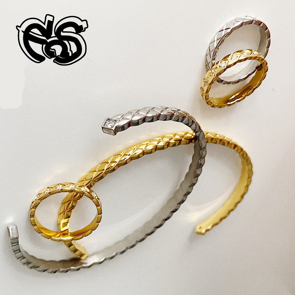 【eosstudio】香crush菱格纹戒指细版大牌高级感百搭通勤饰品