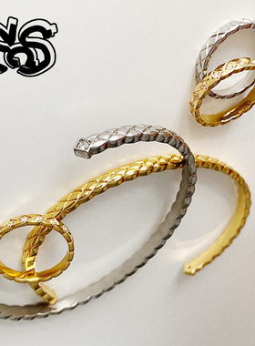 【EOSSTUDIO】香crush菱格纹戒指细版大牌高级感百搭通勤饰品