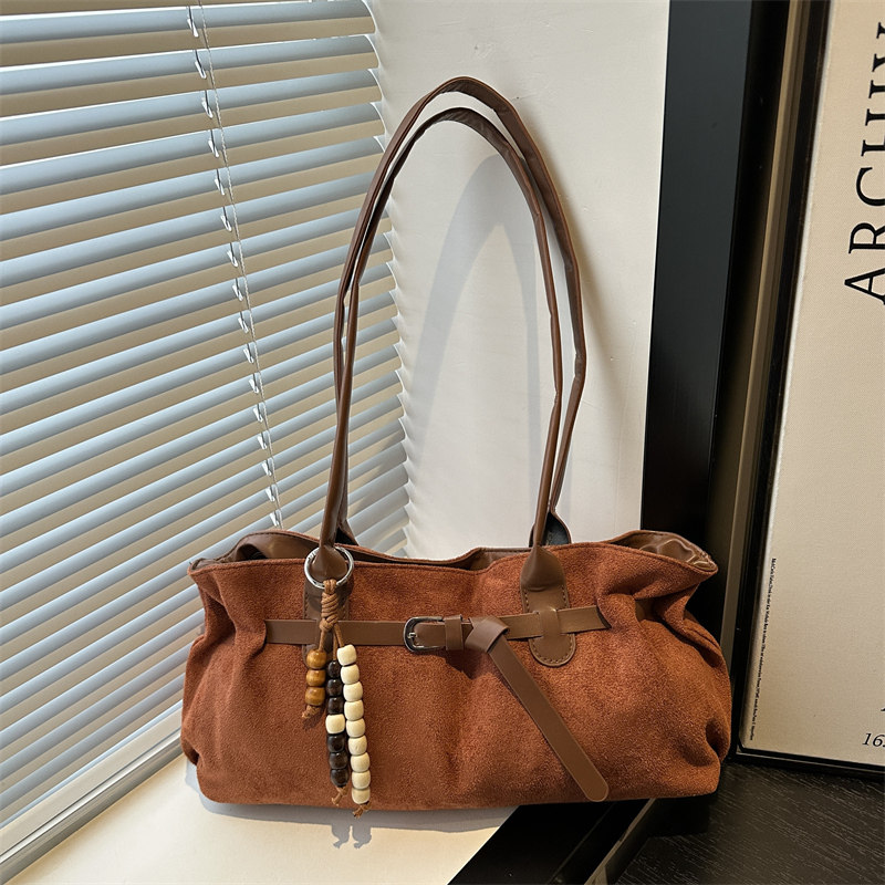 韩版复古小众手提包包女2025新款大容量通勤简约单肩高颜值托特包