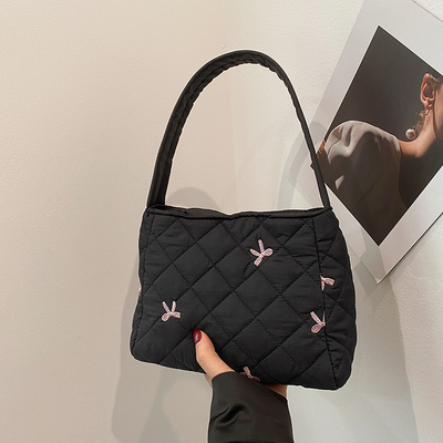 棉服时尚手挽包休闲百搭手拎包