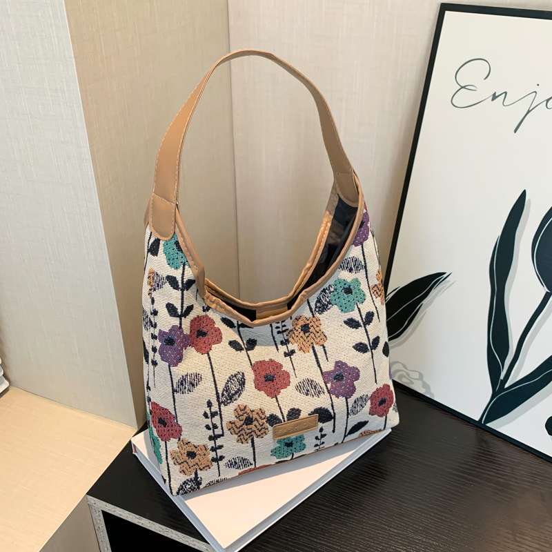 麻布大容量托特包2024新款通勤